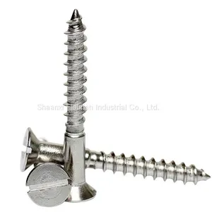 Raised CSK Head Self Tapping Wood Screws , Slotted Raised Countersunk Wood Screw thumbnail-1