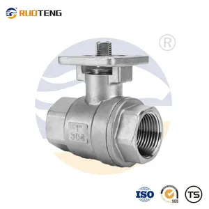 [RUOTENG] ISO 2PC Casting Stainless Steel High Platform Ball Valve thumbnail-1