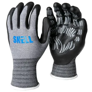 Snellsafety Nitrile Dots Patterned Palm Foam Nitrile Coated Dotted Safety Work Gloves thumbnail-3