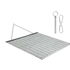 Heavy-Duty 4ftx5ft Drag Mat Factory With Chain Galvanized Steel Drag Mat for Tractor Attachment thumbnail-1