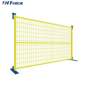 China Factory Powder Coated Yellow Canada Temporary Fence Hot Sale Sustainable 6ft Wire Mesh Fence thumbnail-3