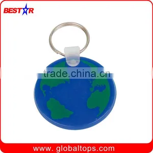 Promotional Plastic Key Tag in Earth Shape thumbnail-1