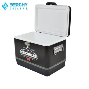 29L Reusable Metal & PP Water Resistant Eco-Friendly Durable Ice Chest Cooler for Fishing Camping and Travel thumbnail-2