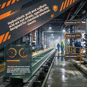Fire Retardant FRP Cable Tray B1 Grade Flame Resistant Fiberglass Cable Tray Fireproof GRP Tray for Power Plant Building Engineering thumbnail-1