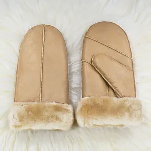 Leather Mitten Gloves Custom Logo Winter Warm Outdoor Gloves thumbnail-5