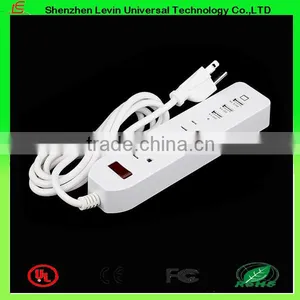 China Factory CE Cheap Extension Power Plug USA 6 Way Multi Socket With USB thumbnail-3