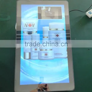 32" Wall Mount Magic Mirror Screen Networking Palyer Lcd Capacitive Touch Screen Computer Kiosk Mirror Display thumbnail-3