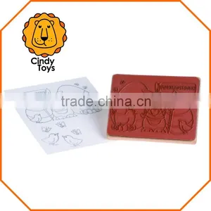 Wooden Stamp Happy Easter 1 Pcs for Kids thumbnail-2