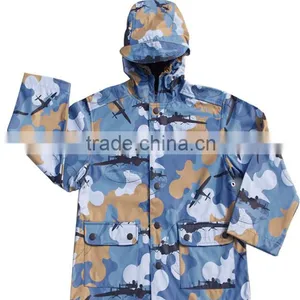 Waterproof PU Raincoat, PU Children Raincoat Wholesale thumbnail-1