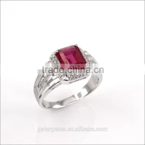 Wholesale Synthetic Ruby Silver 925 Man Ring Fashion 2015 thumbnail-1