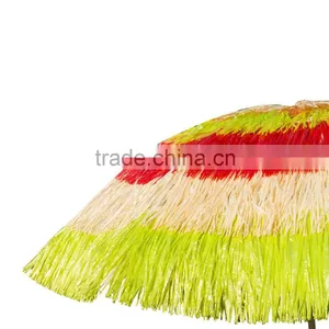 Outsunny Outdoor Straw Beach Patio Umbrella Parts Stand Mixed Color Umbrella Promotional thumbnail-6