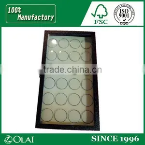 Wholesale 9 Compartments Wooden Memorial Coin Packaging Box thumbnail-1