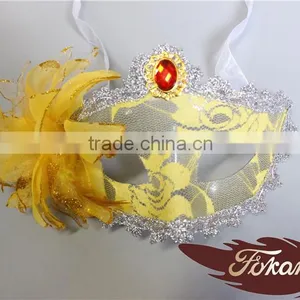 2016 Latest Selling Products PVC Venetian Mask With Artificial Flower Decoration thumbnail-1