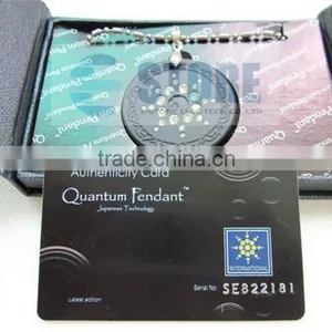 With CZ Diamond Black Lava Quantum Energy Pendants Nano Ion Pendant Stainless Steel Chain thumbnail-3