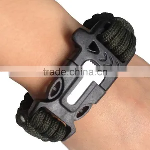 Paracord Survival Bracelet With Fire Starter and Whistle thumbnail-5