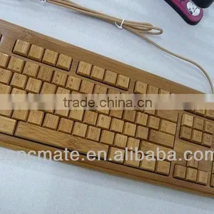 Bamboo Keyboard in Natural Color Bamboo Keyboard&mouse USB 2.0 Keyboard thumbnail-1