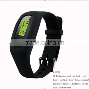 Multifunction 3D Fitness Wristband Calorie Stopwatch Pedometer thumbnail-1