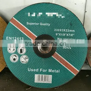 9inch 230X3X22.2mm DEPRESSED Cutting Disc for Metal/steel thumbnail-6