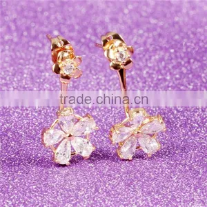 2016 Fashion Flower Double Stud Earrings for Ladies thumbnail-4