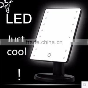 Luxury Vanity Desktop Square Cosmetic Mirror With Led Light thumbnail-2