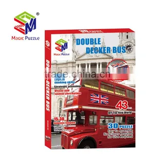 Double Deck Bus Vehicle Model 3D Paper Cardboard Jigsaw Puzzle thumbnail-2