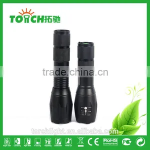 5000pcs Only Factory Outlet 10W Cre e XML-T6 Led Long Range Zoomable Rechargeable Torch Light thumbnail-1