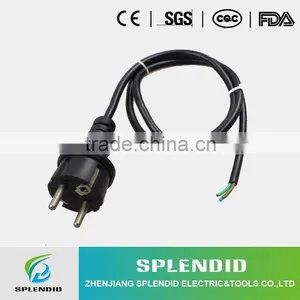 Power Cord w/ Plug -230v 118" (3M) 16/3 SJT Black thumbnail-1