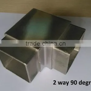 Stainless Steel Rectangular Tube Connector 50mm thumbnail-1