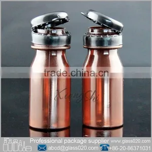 Amber Plastic Bottles With Filp Top Cap thumbnail-1