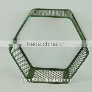 Vintage Wrouhgt Metal Wall Shelf for Flower Stand & Home &garden Decoration thumbnail-2