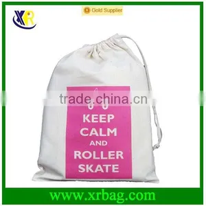 Custom Cotton Fabric Drawstring Sling Backpack Bags thumbnail-6