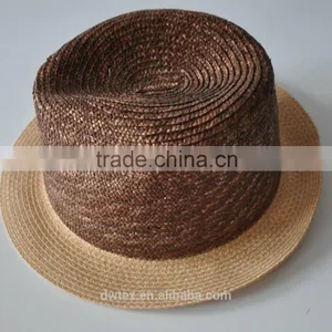 Wholesale Fashionable Custom Made 100%Paper Straw Vintage Fedora Hat thumbnail-3