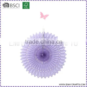 Wedding Favor Foldable Wall Hanging Tissue Paper Fan thumbnail-2