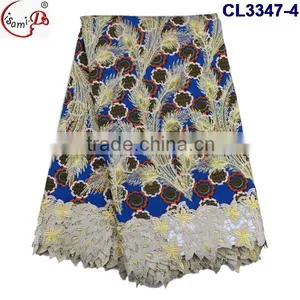 CL3347 New Design Popular Wax Lace Fabric,wholesale Price Multi Color Wax Lace for Sale thumbnail-5