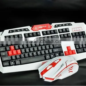 2.4G Wireless Ergonomic Usb Gaming Keyboard & 6 Buttons Optical Mouse Set thumbnail-4