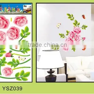 Large Red Flower Removable 3D Wall Sticker for Kids Home Decoration thumbnail-1