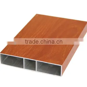 Wood Grain Finish Aluminum Glass Window thumbnail-4