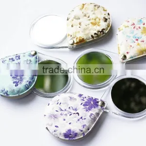Flower Pattern Water Drop Shape Hand Cosmetic Mirror for Wholesale,ME310 thumbnail-2