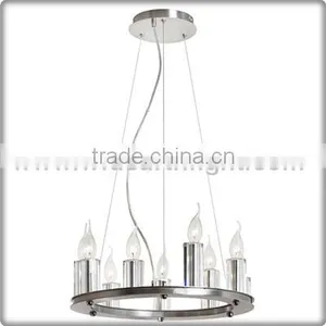 UL CUL Listed Brushed Nickel Hotel Decorative Lamp With Candle Bulbs For Restaurant Indoor C50226 thumbnail-1