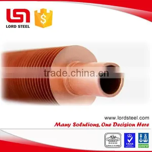 Evaporator Fin Copper Tube , Heat Exchanger Finned Tube thumbnail-1