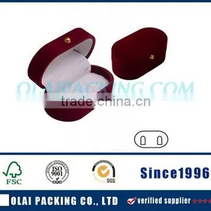 New Design Handmade Velvet Double Ring Jewellery Boxes thumbnail-1
