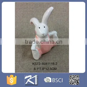 Adorable Ceramic Bunny Rabbit Figurine Easter Decorations Wholesale thumbnail-5