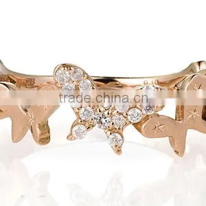 Fine Jewelry Butterfly Ring With Little Diamonds thumbnail-2