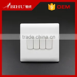BIHU White PC 4 Gang 1 Way or 2 Way Bed Control Wall Switch and Socket thumbnail-1