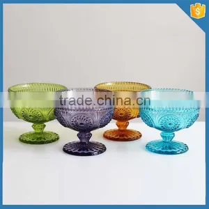 2015 New Arrived Colorful Glass Ice Cream Sugar Bowl thumbnail-1