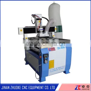 4 Axis Small Metal Engraving Machine CNC 6090 With 2.2Kw Spindle Stainless Steel Water Slot Dust Collector ZK-6090 CE Approval thumbnail-1