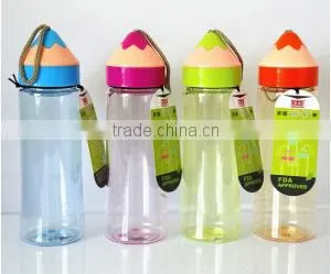 400ml 460ml Pencil Shape Plastic Water Bottle thumbnail-1