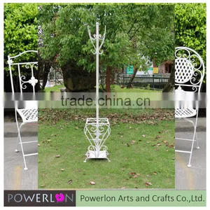 European Style Furniture Wrought Iron Coat Rack, Special Designed Living Room Clothes and Hats Stand thumbnail-1