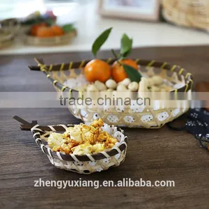 Bamboo Woven Snacks Basket for Restaurant and Dining Room thumbnail-4
