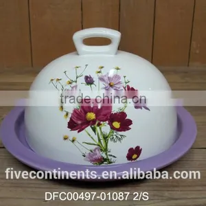 Hot Sale Ceramic Butter Dishes Cover With Lids and Tray thumbnail-1